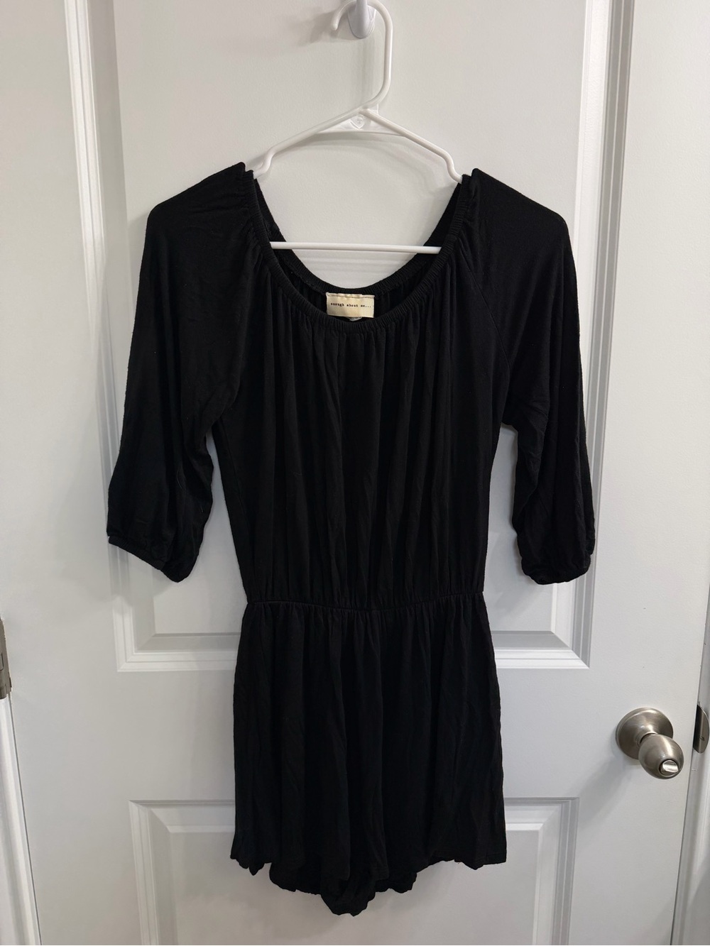 Enough About Me Black Romper